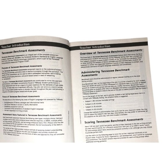 Wonders Tennessee Benchmark Assessments Grade 3 2020 Mcgraw Homeschool Reading - Picture 5 of 6